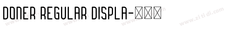 Doner Regular Displa字体转换